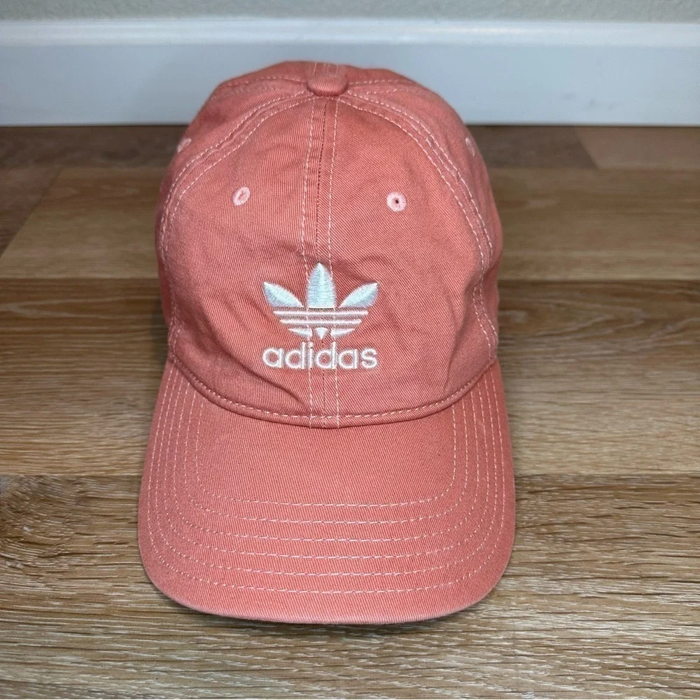 NWOT Adidas Women's Coral Embroidered Adjustable Baseball Cap Hat